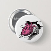 Vintages Herz durch das Rack Button (Vorne & Hinten)