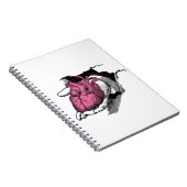 Vintages Herz durch das Rack Notizblock (Rechte Seite)