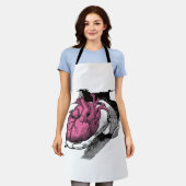 Vintages Herz durch das Rack Schürze (Getragen)