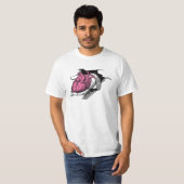 Vintages Herz durch das Rack T-Shirt (Vorne ganz)