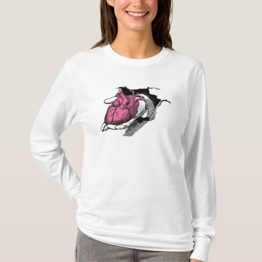 Vintages Herz durch das Rack T-Shirt (Vorderseite)