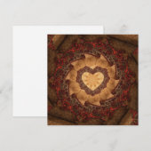Vintages Herz Feiertagskarte (Vorne/Hinten)