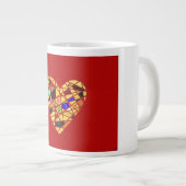 Vintages Herz Jumbo-Tasse (Vorderseite Rechts)