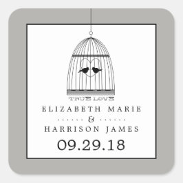 Vintages Herz - Kreislauf Quadratischer Aufkleber