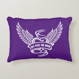 Vintages Herz mit Flügeln, Liebe gibt Ihnen Flügel Dekokissen