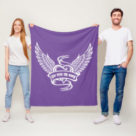 Vintages Herz mit Flügeln, Liebe gibt Ihnen Flügel Fleecedecke