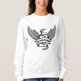 Vintages Herz mit Flügeln Sweatshirt