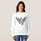 Vintages Herz mit Flügeln Sweatshirt (Vorne ganz)