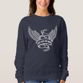 Vintages Herz mit Flügeln Sweatshirt