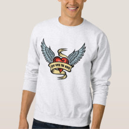 Vintages Herz mit Flügeln Sweatshirt