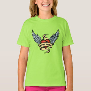 Vintages Herz mit Flügeln T-Shirt