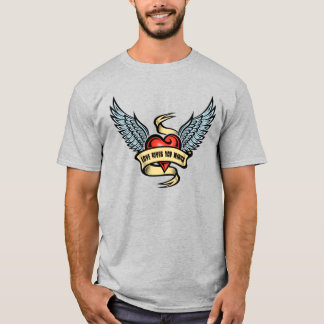 Vintages Herz mit Flügeln T-Shirt