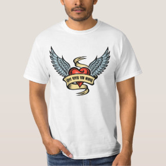 Vintages Herz mit Flügeln T-Shirt