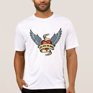 Vintages Herz mit Flügeln T-Shirt