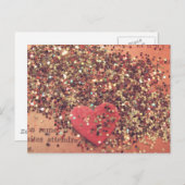 Vintages Herz Postkarte (Vorne/Hinten)