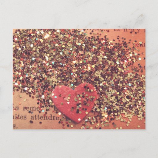 Vintages Herz Postkarte (Vorderseite)