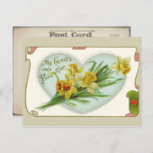 Vintages Herz und Nieren Valentine Postkarte (Vorne/Hinten)