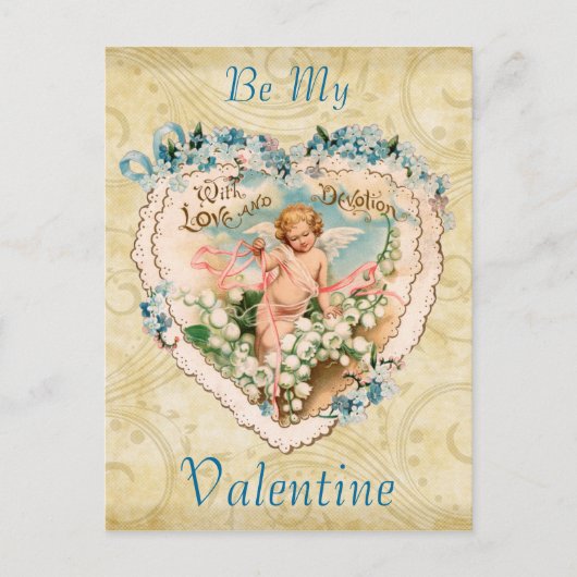Vintages Herz Valentine Postkarte (Vorderseite)