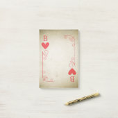 Vintages Herzass Post-it Klebezettel (Auf Schreibtisch)