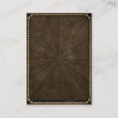 Vintages Herzass Visitenkarte (Rückseite)