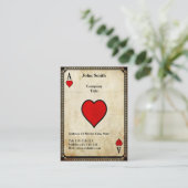 Vintages Herzass Visitenkarte (Stehend Vorderseite)