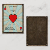 Vintages Herzass Visitenkarte (Vorne/Hinten)