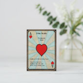 Vintages Herzass Visitenkarte (Stehend Vorderseite)