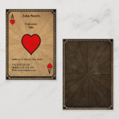 Vintages Herzass Visitenkarte (Vorne/Hinten)