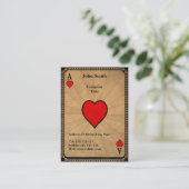 Vintages Herzass Visitenkarte (Stehend Vorderseite)