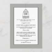 Vintages Herzbegleitmenü Menükarte (Vorderseite)