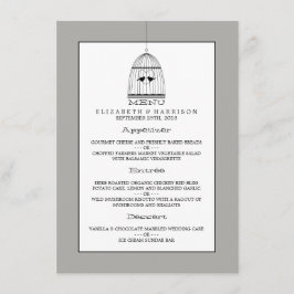 Vintages Herzbegleitmenü Menükarte