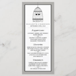 Vintages Herzbegleitmenü Menükarte