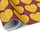 Vintages Herzform Jigsaw Puzzle Geschenkpapier (Rolleneckpunkt)