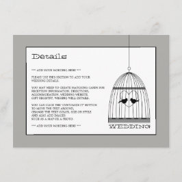 Vintages Herzgeburtsheiraten - Details Begleitkarte