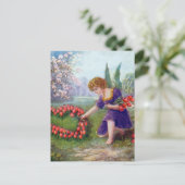 Vintages Herzklopfen Liebe 1920er Postkarte (Stehend Vorderseite)