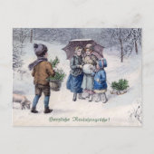 Vintages "Herzliche Neujahrsgrusse" Postkarte (Vorderseite)
