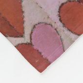 Vintages Herzmuster Fleecedecke (Ecke)