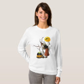 Vintages HexenHalloween-Sweatshirt T-Shirt (Vorne ganz)