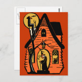 Vintages Hexenhaus Postkarte (Vorne/Hinten)