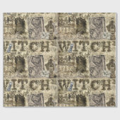 Vintages Hexerei-Verpackungs-Papier Geschenkpapier (Flach)