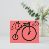 Vintages High Bike Postkarte (Stehend Vorderseite)