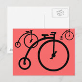 Vintages High Bike Postkarte (Vorne/Hinten)