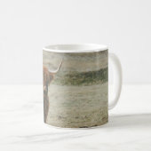 VINTAGES HIGHLAND CATTLE COW FOTO KAFFEETASSE (VorderseiteRechts)