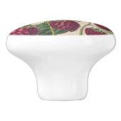 Vintages Himbeerobst Keramikknauf (Seitenansicht)