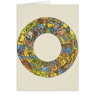 Vintages Himmelsrad, astrologisches Zodiakrad