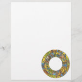 Vintages Himmelsrad, astrologisches Zodiakrad Flyer (Hinten)