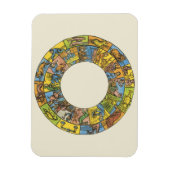 Vintages Himmelsrad, astrologisches Zodiakrad Magnet (Vertikal)