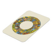 Vintages Himmelsrad, astrologisches Zodiakrad Magnet (Linke Seite)