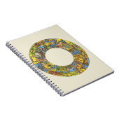 Vintages Himmelsrad, astrologisches Zodiakrad Notizblock (Rechte Seite)