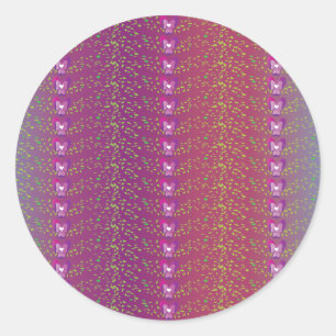 Vintages Hintergrundbild für die Blumenmuster der Runder Aufkleber